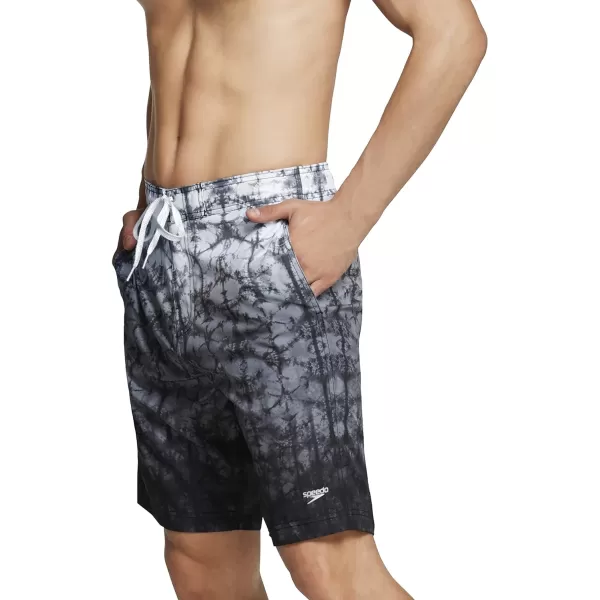 Mens Swim Trunk Knee Length Boardshort Bondi PrintedSpeedo Black