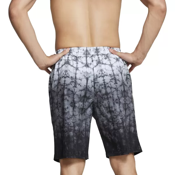 Mens Swim Trunk Knee Length Boardshort Bondi PrintedSpeedo Black