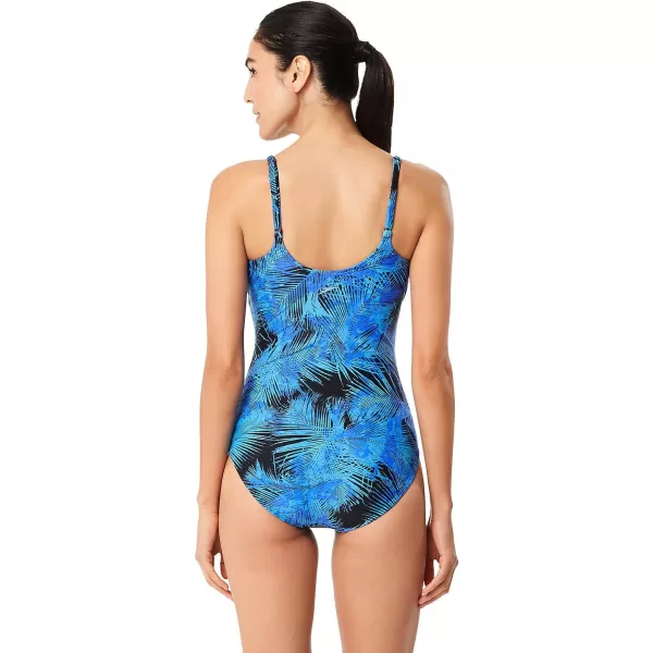 SWIMWEARSpeedo Womens Ombre Shirred One Piece SwimsuitScuba Blue