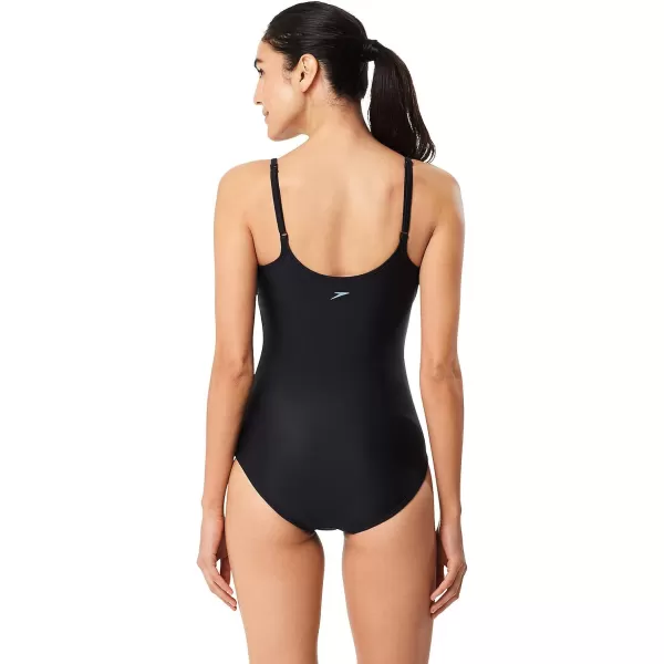 SWIMWEARSpeedo Womens Ombre Shirred One Piece SwimsuitSpeedo Black