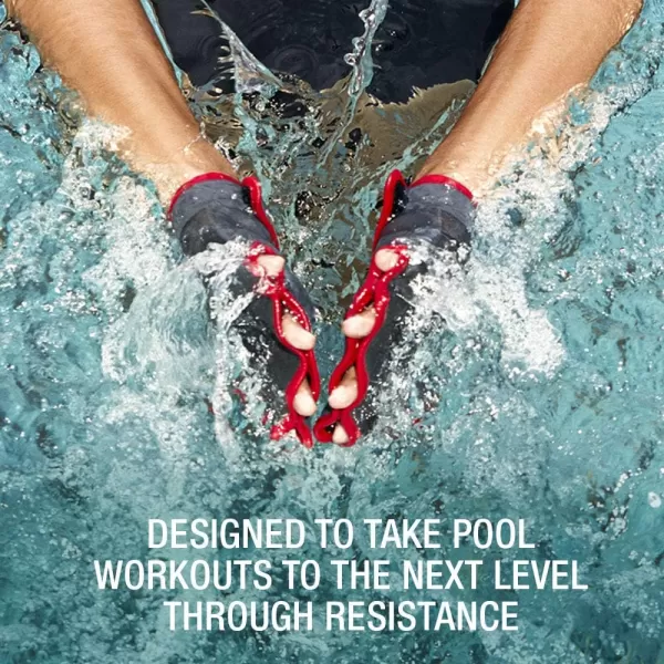 Speedo Aqua Fit Swim Training GlovesCharcoalRed