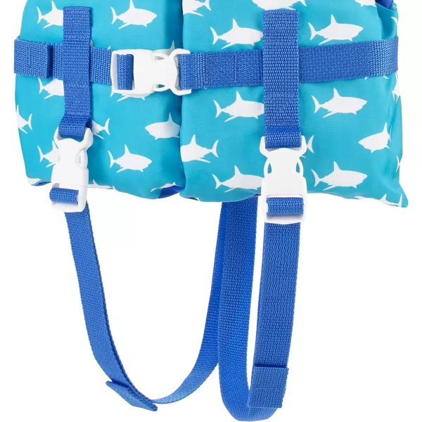Speedo Baby Swim Infant Begin to Swim Flotation Life VestBlue AtollWhite Sharks