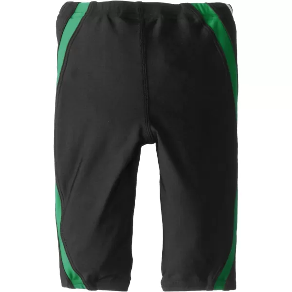 Speedo Big Boys Taper Splice Youth Jammer SwimsuitBig Boys BlackGreen