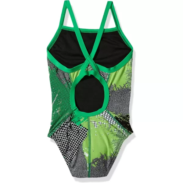 Speedo Big Girls How Its Done Fly Back SwimsuitBig Girls Green