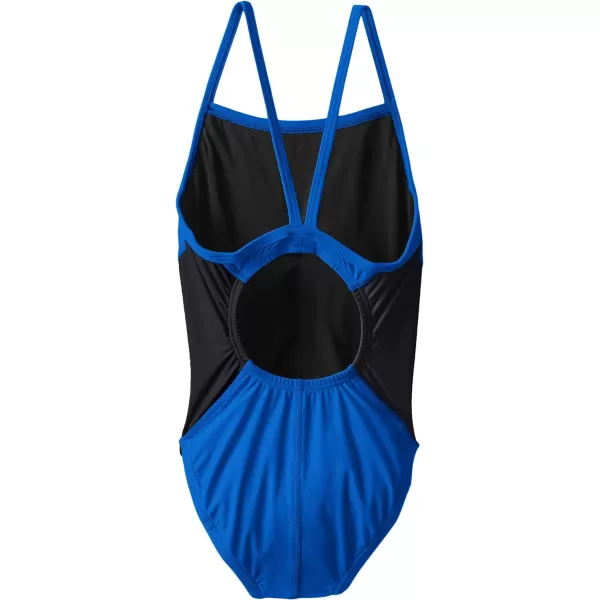 Speedo Big Girls Revolve Splice Energy Back SwimsuitBig Girls Blue