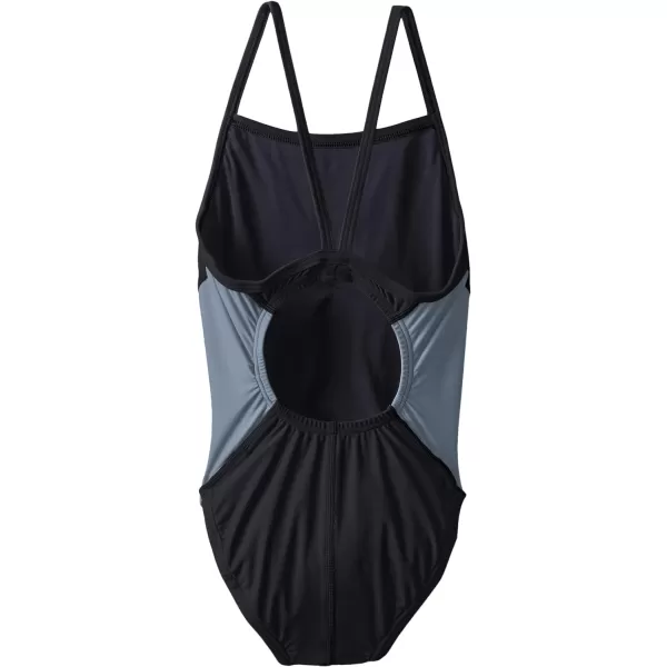 Speedo Big Girls Revolve Splice Energy Back SwimsuitBig Girls Speedo Black