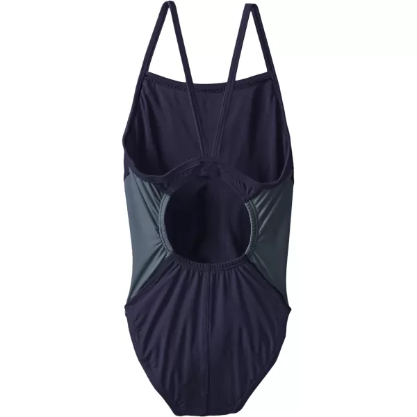 Speedo Big Girls Revolve Splice Energy Back SwimsuitBig Girls Speedo Navy