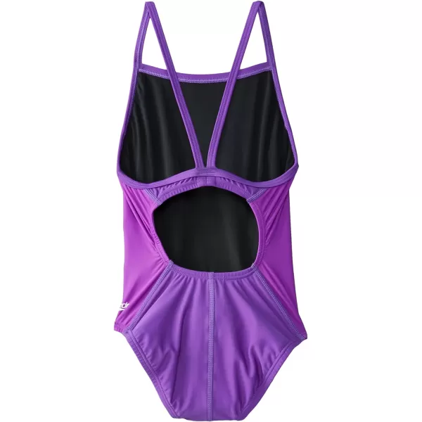 Speedo Big Girls Revolve Splice Energy Back SwimsuitBig Girls Speedo Purple