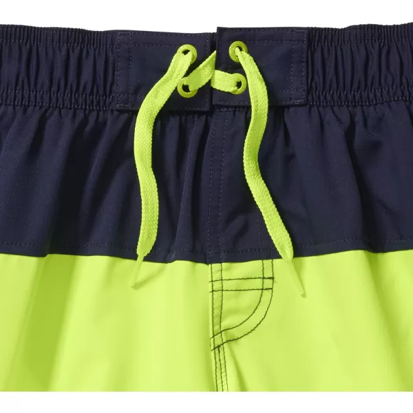 Speedo Boys Swim Trunk Knee Length Blocked VolleyBlue Lemonade