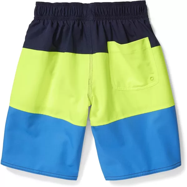 Speedo Boys Swim Trunk Knee Length Blocked VolleyBlue Lemonade