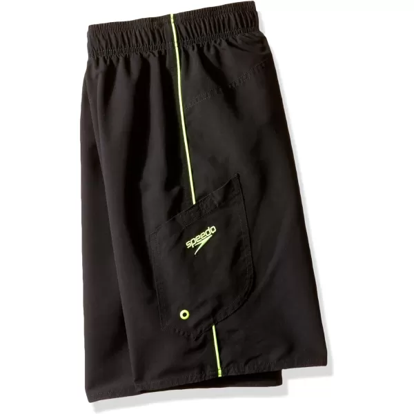 Speedo Boys Swim Trunk Knee Length Marina Volley YouthDiscontinuedBlackLime