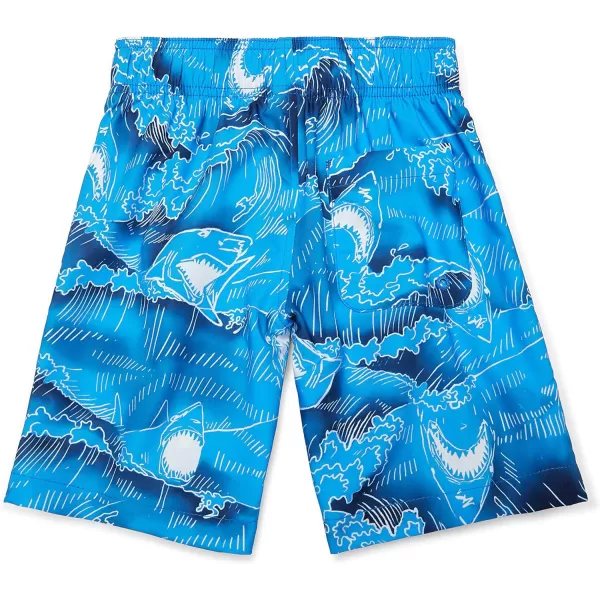 Speedo Boys Swim Trunk Mid Length Redondo PrintedShark Aruba Blue