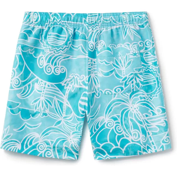 Speedo Boys Swim Trunk Mid Length Redondo PrintedWayback Bay Beach Glass