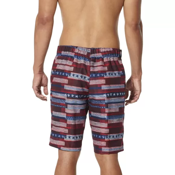 Speedo Boys Thru Way Stripe eBoard 18Rwb Speedo Red