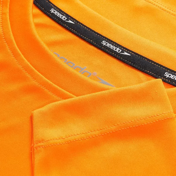 Speedo Boys UV Swim Shirt Long Sleeve Tee GraphicSurf Mandarin Peel