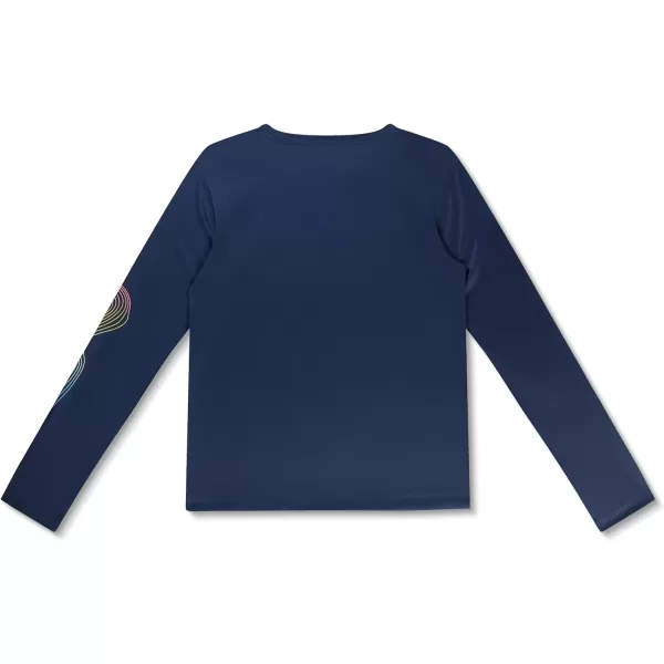 Speedo Boys UV Swim Shirt Long Sleeve Tee GraphicWave Peacoat
