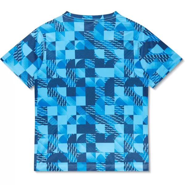 Speedo Boys Uv Swim Shirt Short Sleeve Tee GraphicPool Tile