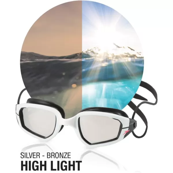 Speedo Covert Mirrored Swim GoggleMirrored White
