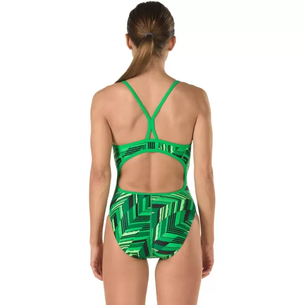 Speedo Endurance Angles Free Back Swimsuit SwimsuitAngles Speedo Green