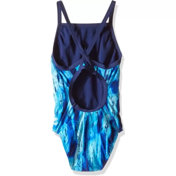 Speedo Girls Endurance Art School Flyback SwimsuitArt Speedo Blue