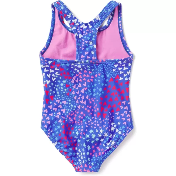 Speedo Girls Swimsuit One Piece Closed RacerbackDazzling Blue