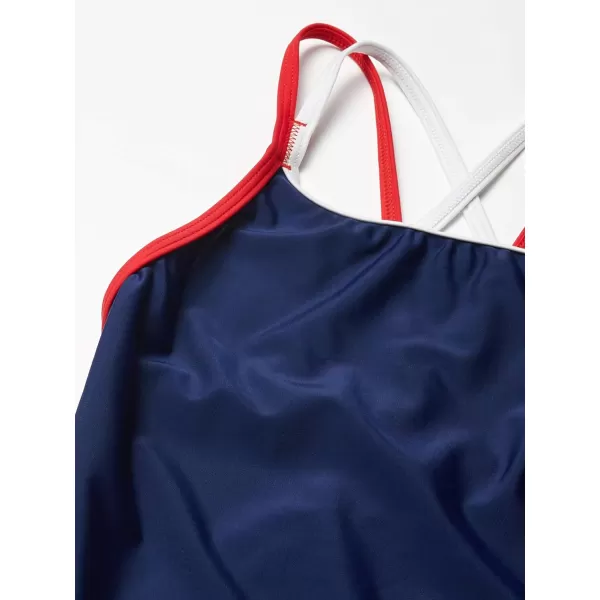Speedo Girls Swimsuit One Piece Solid Cross Back Multi StrapsDiscontinued REDWhiteBlue 16 BigSpeedo Girls Swimsuit One Piece Solid Cross Back Multi StrapsDiscontinued REDWhiteBlue 16 Big
