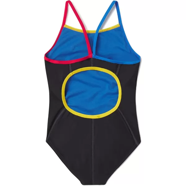 Speedo Girls Swimsuit One Piece Thin StrapsAnthracite