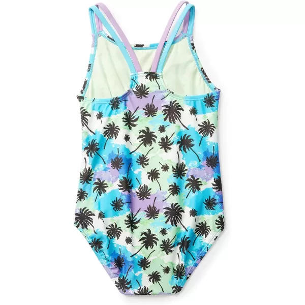 Speedo Girls Swimsuit One Piece Thin StrapsBlue Atoll