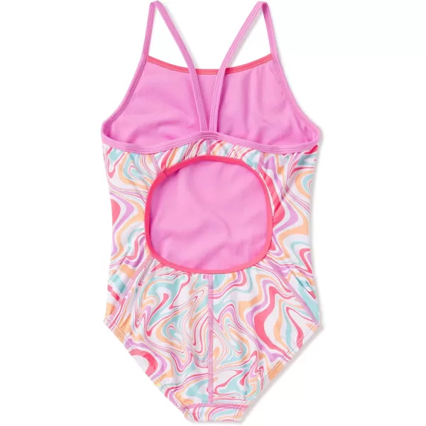 Speedo Girls Swimsuit One Piece Thin StrapsCyclamen
