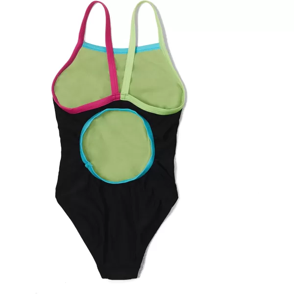 Speedo Girls Swimsuit One Piece Thin StrapsParadise Green