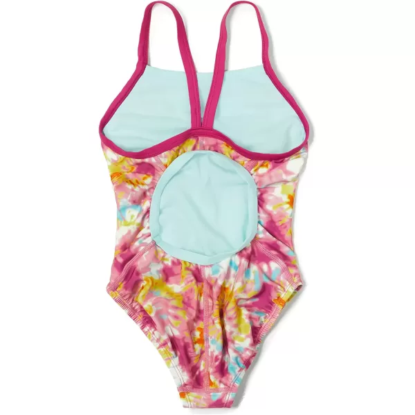 Speedo Girls Swimsuit One Piece Thin StrapsPink Cosmos