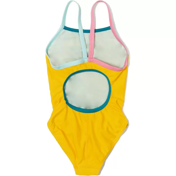 Speedo Girls Swimsuit One Piece Thin StrapsRadiant Yellow