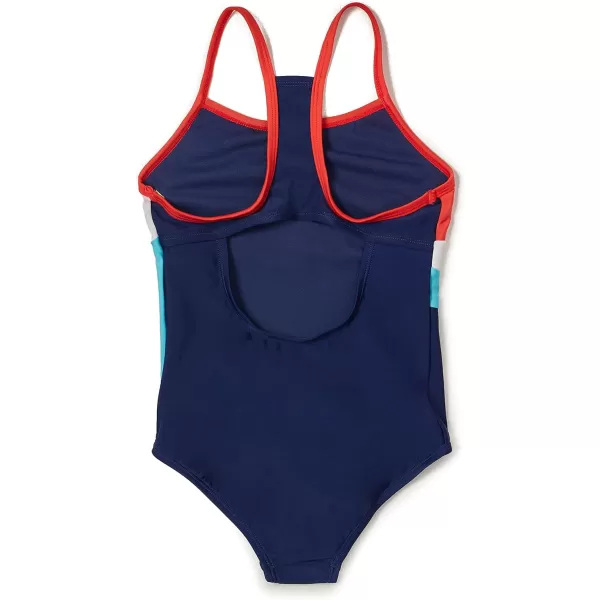 Speedo Girls Swimsuit One Piece Thin StrapsRadiating Blueprint