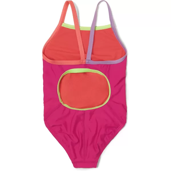 Speedo Girls Swimsuit One Piece Thin StrapsRose Violet