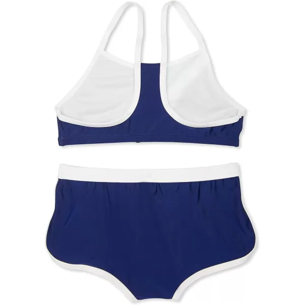 Speedo Girls Swimsuit Two Piece Bikini Boy Short SetBlue Harmony