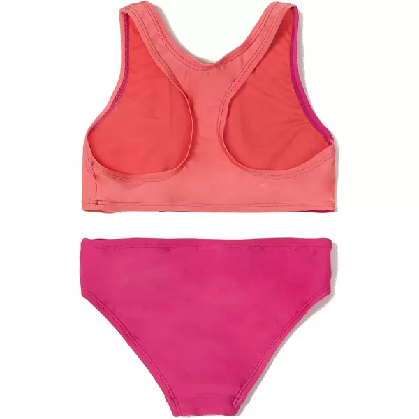 Speedo Girls Swimsuit Two Piece Bikini SetRose Violet