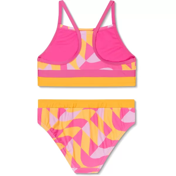 Speedo Girls Swimsuit Two Piece Bikini SetSpliced Geo