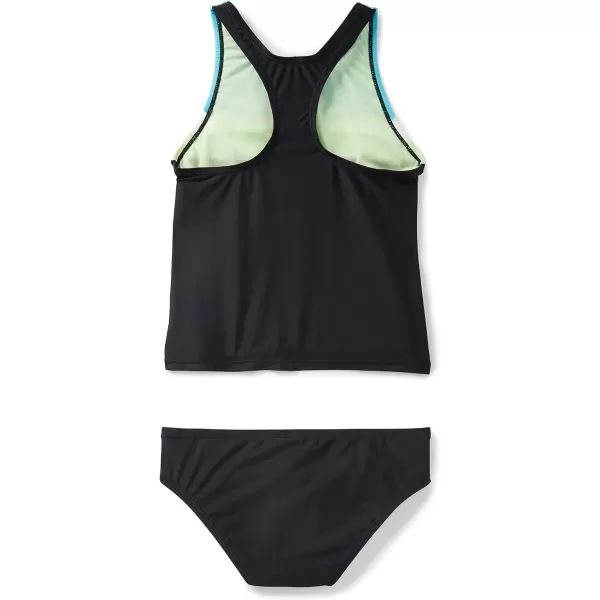 Speedo Girls Swimsuit Two Piece Tankini Thick StrapAnthracite