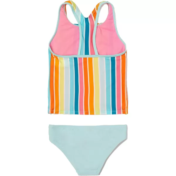 Speedo Girls Swimsuit Two Piece Tankini Thick StrapAqua Splash