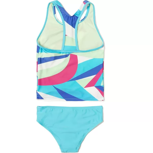 Speedo Girls Swimsuit Two Piece Tankini Thick StrapBlue Atoll