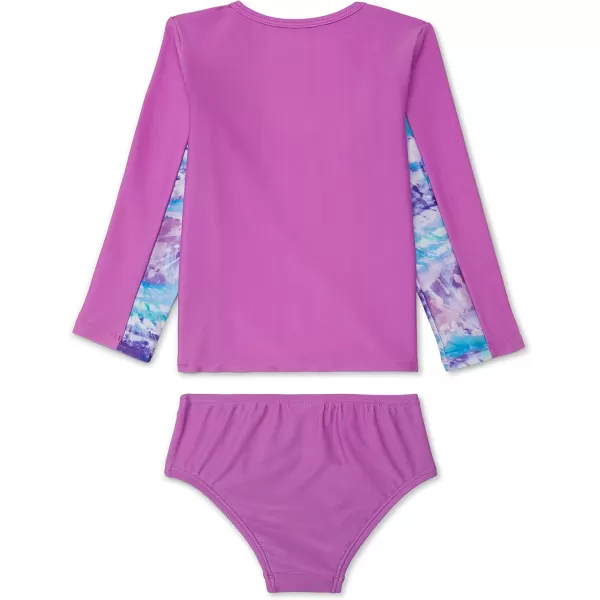 Speedo Girls Uv Swim Shirt Long Sleeve Rashguard SetByzantium