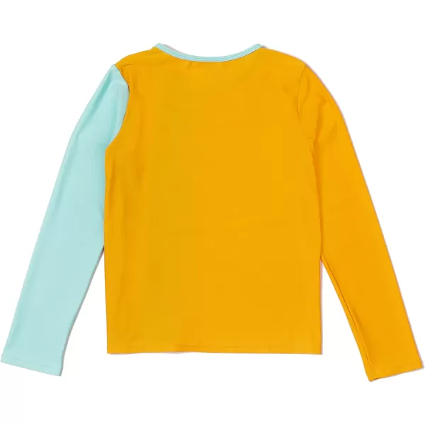 Speedo Girls Uv Swim Shirt Long Sleeve RashguardBlock Aqua Splash