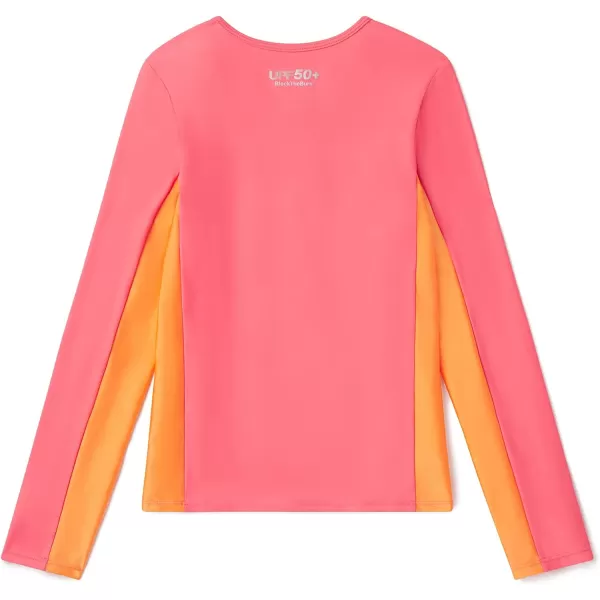 Speedo Girls Uv Swim Shirt Long Sleeve RashguardCoral Paradise
