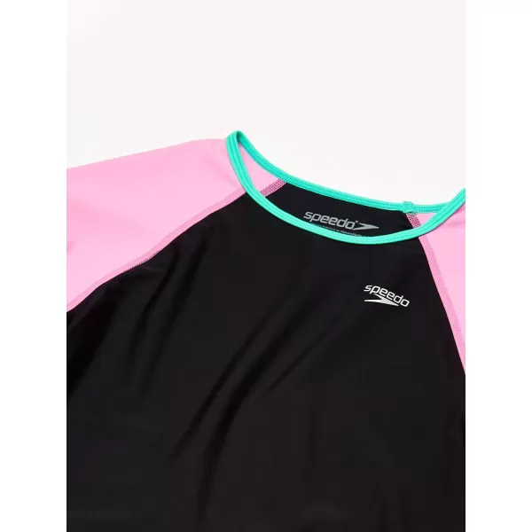 Speedo Girls Uv Swim Shirt Long Sleeve RashguardFuchsia Pink