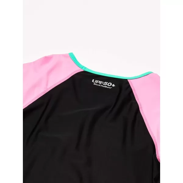 Speedo Girls Uv Swim Shirt Long Sleeve RashguardFuchsia Pink
