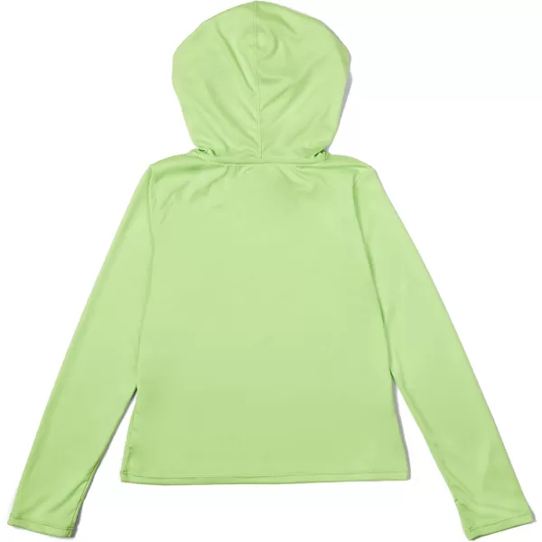 Speedo Girls Uv Swim Shirt Long Sleeve RashguardHooded Paradise Green