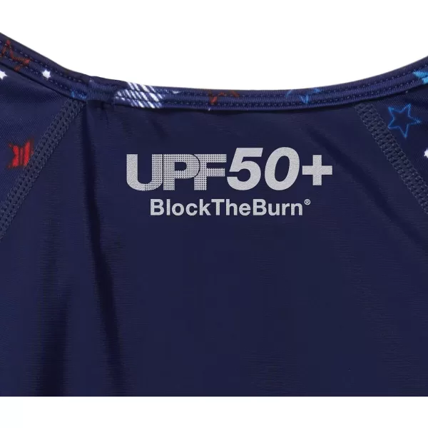 Speedo Girls Uv Swim Shirt Long Sleeve RashguardRedWhiteBlue