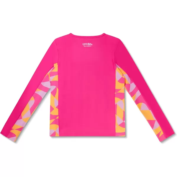 Speedo Girls Uv Swim Shirt Long Sleeve RashguardSliced Geo