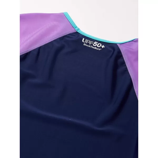 Speedo Girls Uv Swim Shirt Long Sleeve RashguardSweet Taro