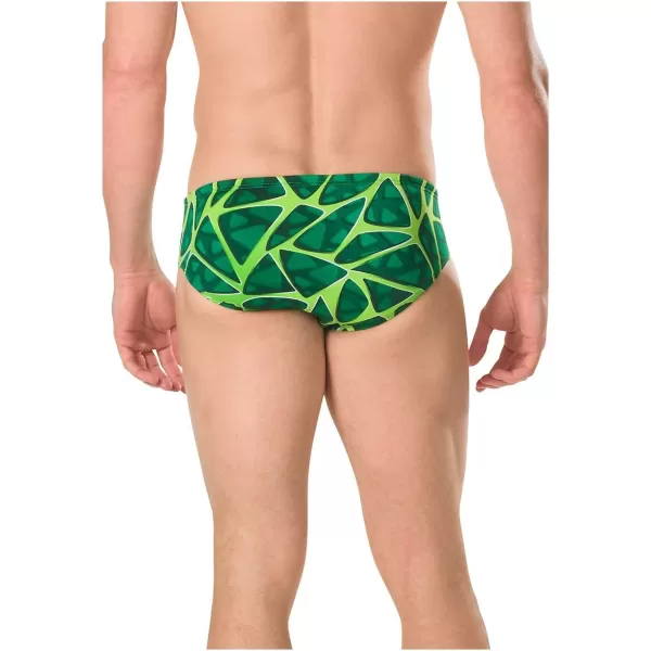 Speedo Mens Caged Out Brief Endurance SwimsuitSpeedo Green